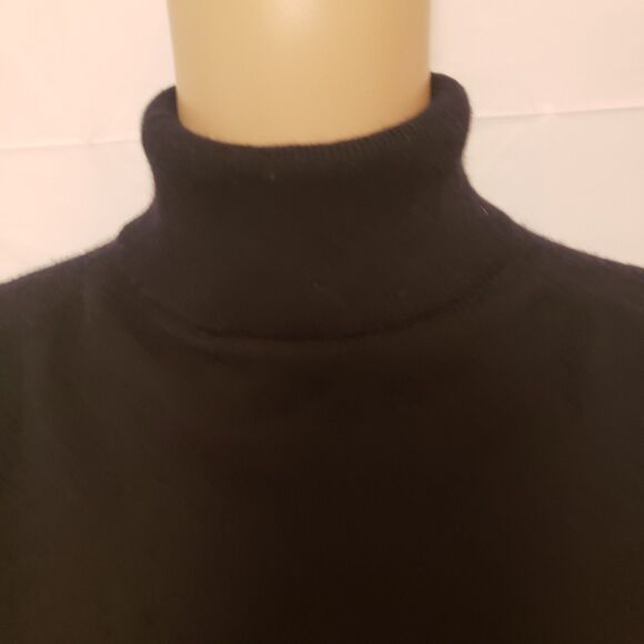 Women's State Ments 100 % Cashmere Turtleneck Sweater Black Sz M Preowned Exc - Picture 11 of 11